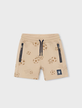 Mayoral boys walnut soccer ball print shorts, front view