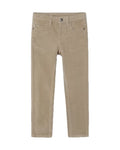 Mayoral boys micro corduroy pants, walnut, front view