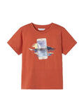 Mayoral boys short sleeve lenticular t-shirt, cell phone ocean, chili, front view