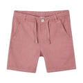 Mayoral boys twill chino shorts, guava, front view
