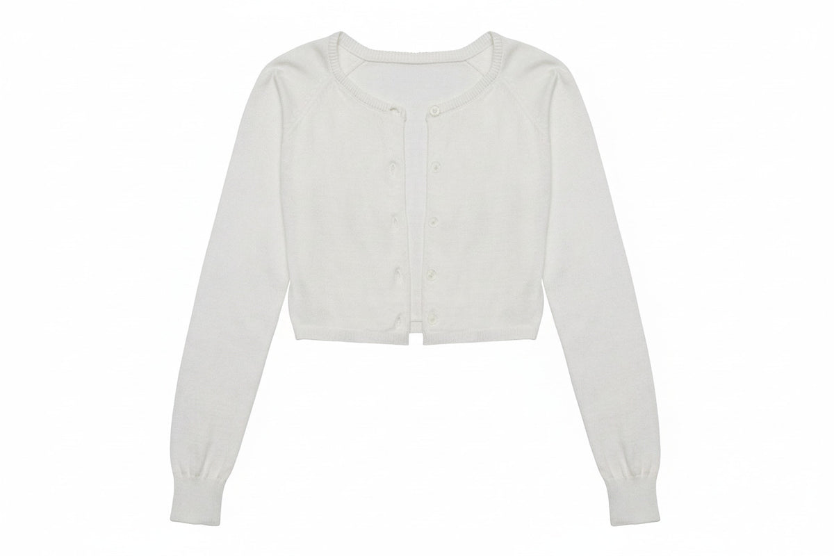 must have teen and tween white cardigan sweater with lurex