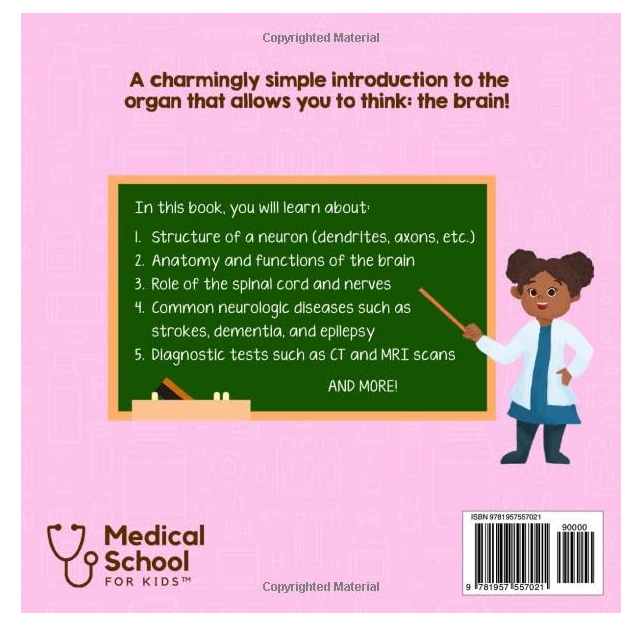 Neurology for Kids picture book, back cover