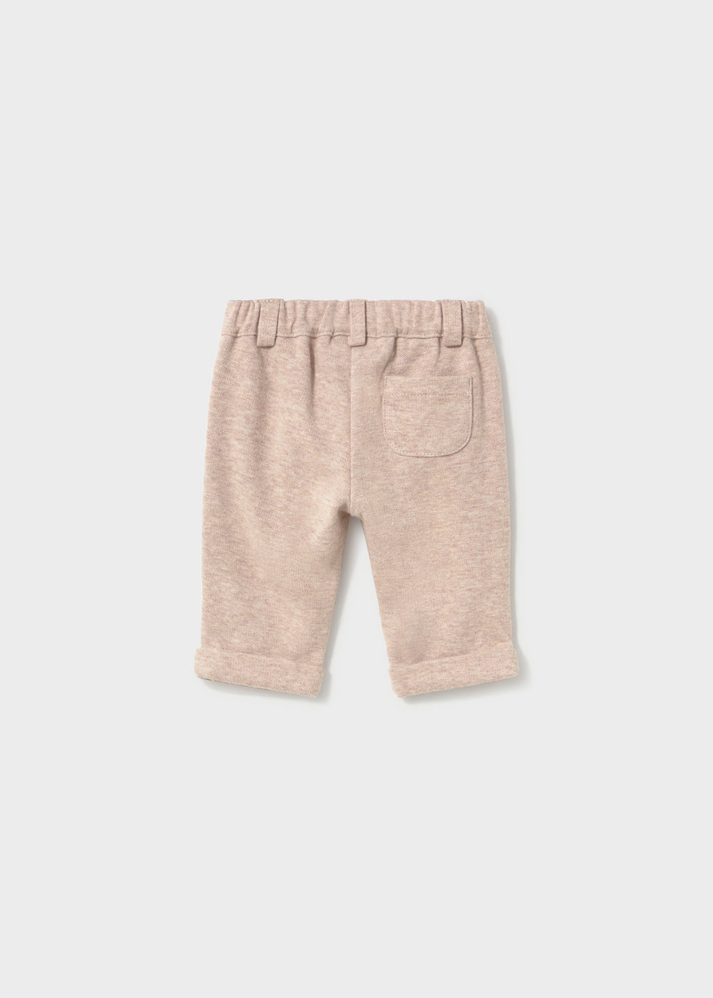 Mayoral 2510 baby boy mocha super soft flannel dress pants - back