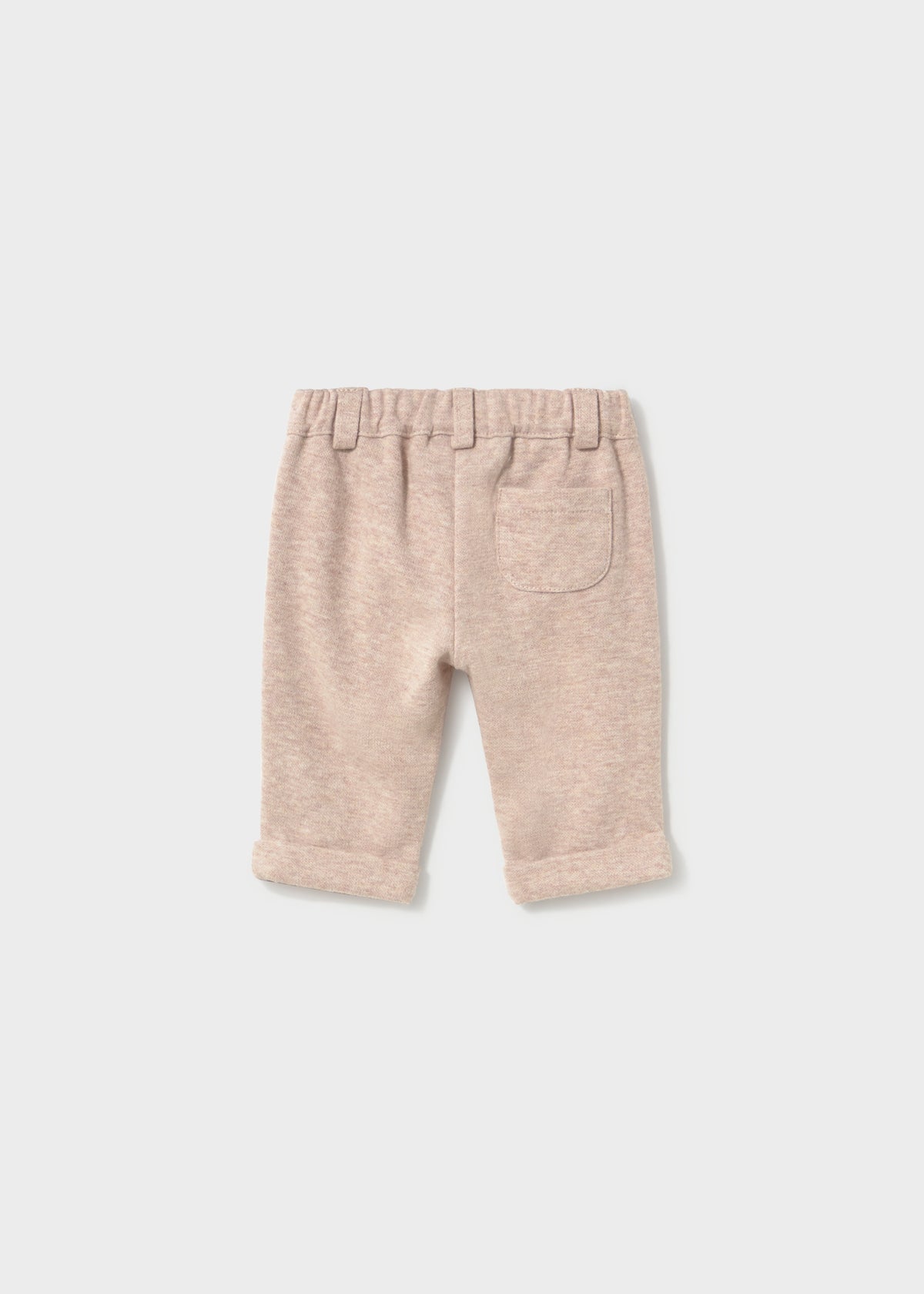 Mayoral 2510 baby boy mocha super soft flannel dress pants - back