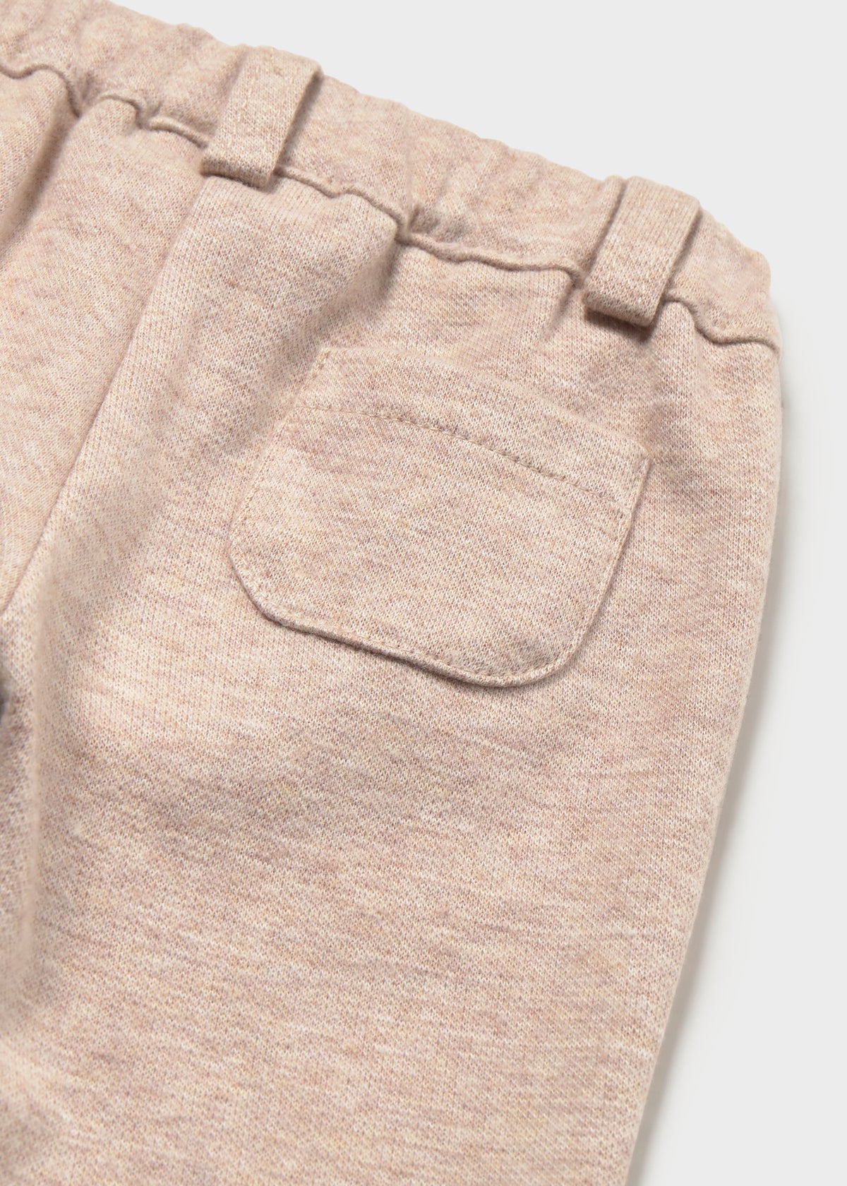 Mayoral 2510 baby boy mocha super soft flannel dress pants - detail