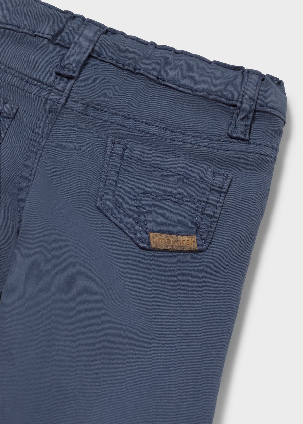 Mayoral 2529 baby boy blue classic twill trousers - detail