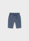 Mayoral 2525 baby girl medium denim ultra soft pull-on denim pants - front