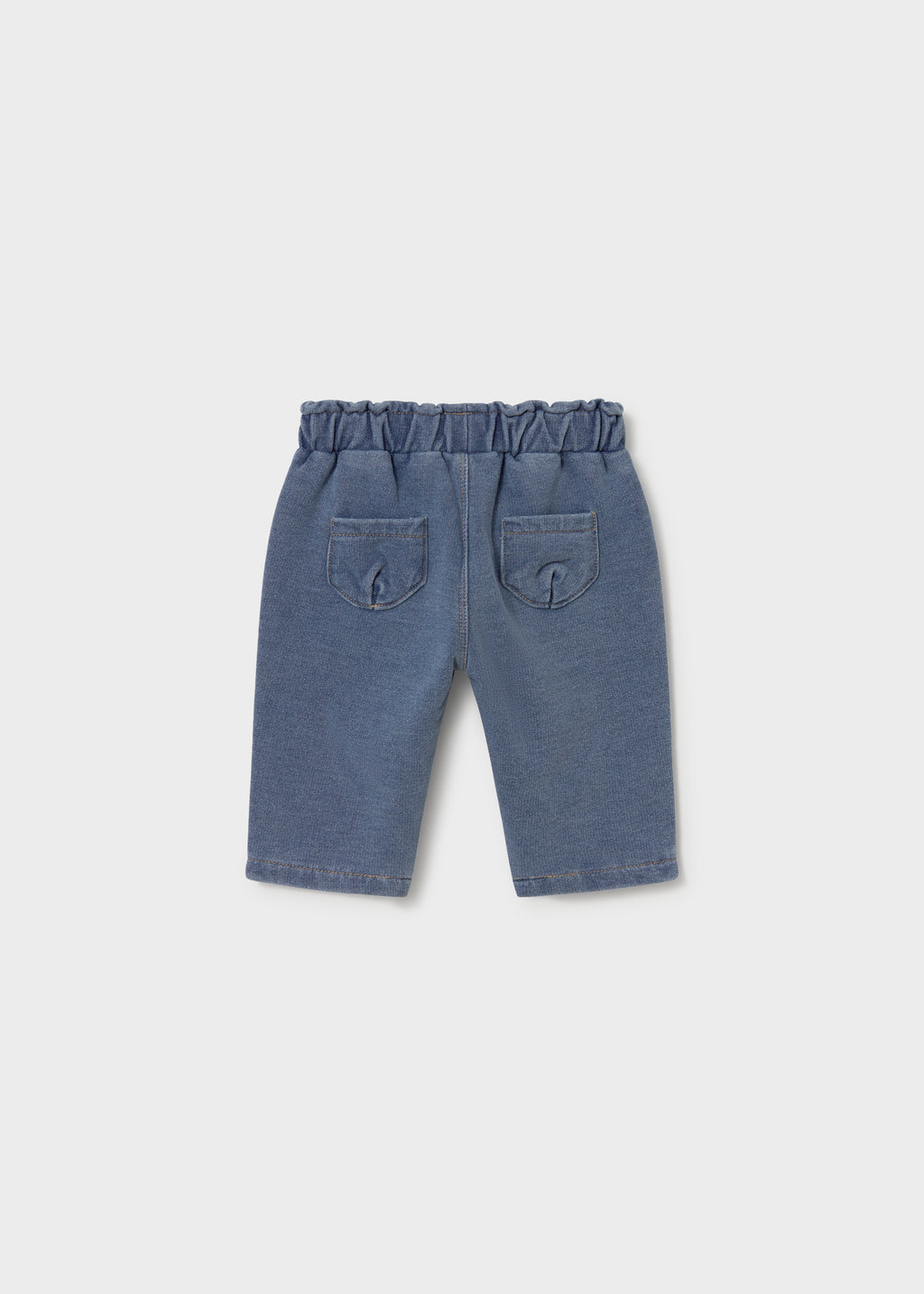 Mayoral 2525 baby girl medium denim ultra soft pull-on denim pants - back