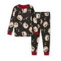 Burt's Bees Baby kids Candy Cane Bears organic cotton pajama set, front view