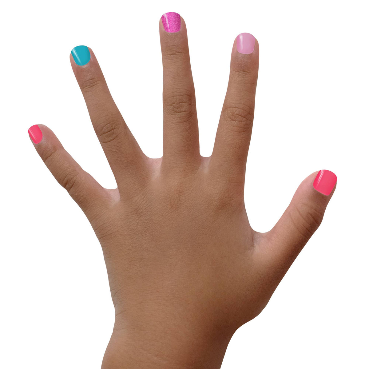 Piggy Paint Party Heart-y polish and sticker gift set, painted nails