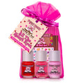 Piggy Paint All the Heart Eyes nail polish gift set, in its organza gift bag