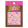 Piggy Paint Flower Power 3-D nail art stickers, sheet in its package
