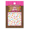 Piggy Paint Sweetie Pie 3-D nail art stickers, sheet in its package