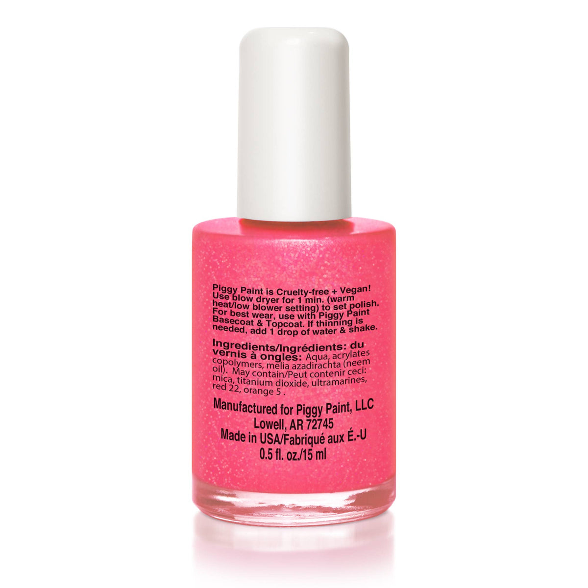 Piggy Paint Light of the Party nail polish, bottle back