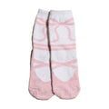 Plush fuzzy socks, ballet slippers pink, front view