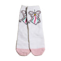 Plush fuzzy socks, holiday ornament white, front view
