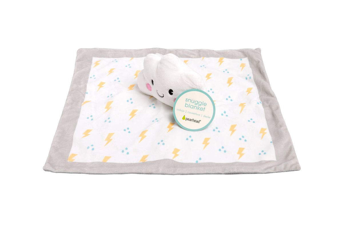 Plush minky cloud lovey blanket, white, packaging