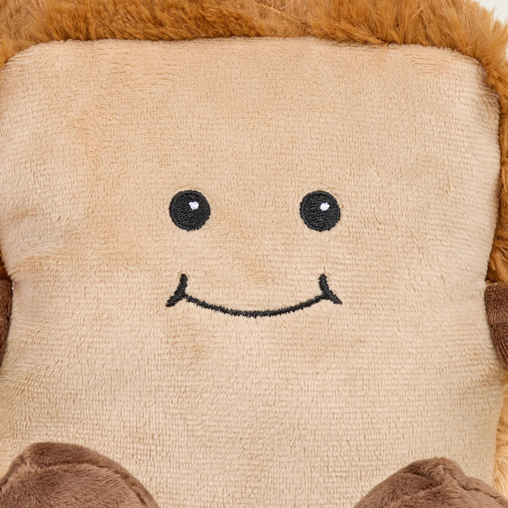 Warmies 13 inch heatable bread plush, face detail