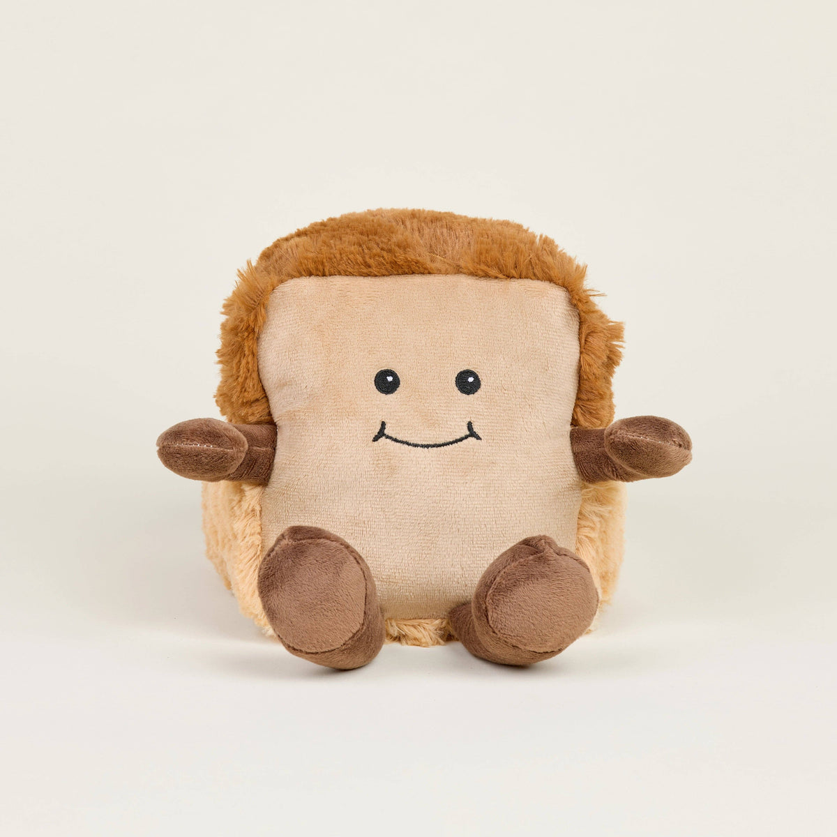 Warmies 13 inch heatable bread plush, front view