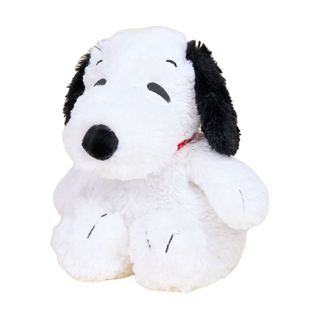 Warmies Peanuts Snoopy 13 inch heatable plush, front view