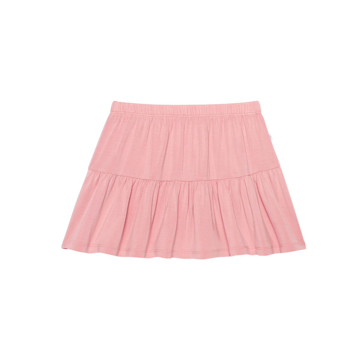 Posh Peanut bamboo tiered ruffle skirt, autumn blush, front view