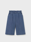 1526 Toddler Girls Eco-Sustainable Flowy Wide Leg Long Pants - Dark Blue