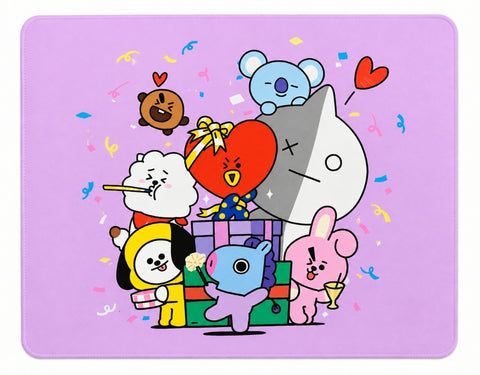 BT21 Mouse Pad - The Entire Crew, Party & Gift (Large 12"x10")