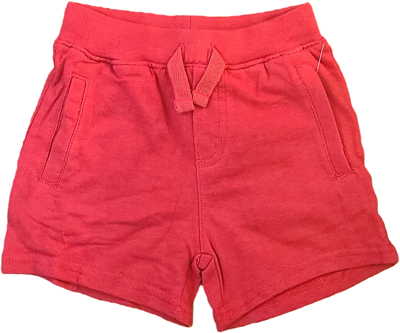 UNISEX Toddler and Mini French Terry Play Shorts w/Pockets, Red Berry