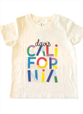 Organic Cotton Davis CA Custom Print S/S TShirt - Color Block Letters Davis CA