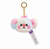 BT21 Rainbow Plush Faux Fur ~3" Backpack Bag Clip Charm, Baby Koya Koala