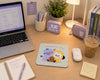 BT21 Mouse Pad - Mang, Chimmy,  Shooky, Light Pistachio Green (Medium, 9"w x 8"t)