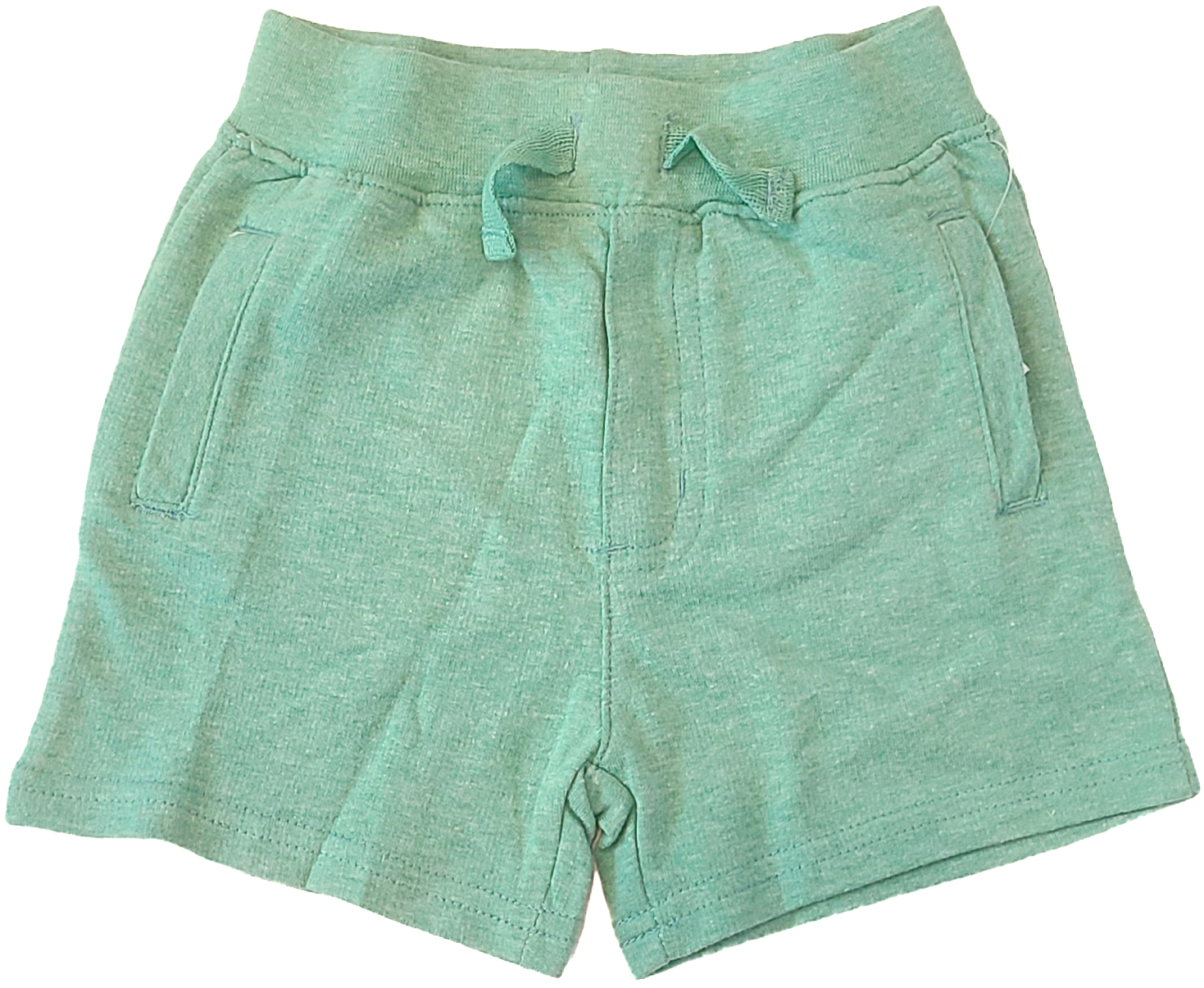 UNISEX Toddler and Mini French Terry Play Shorts w/Pockets, Palm Green
