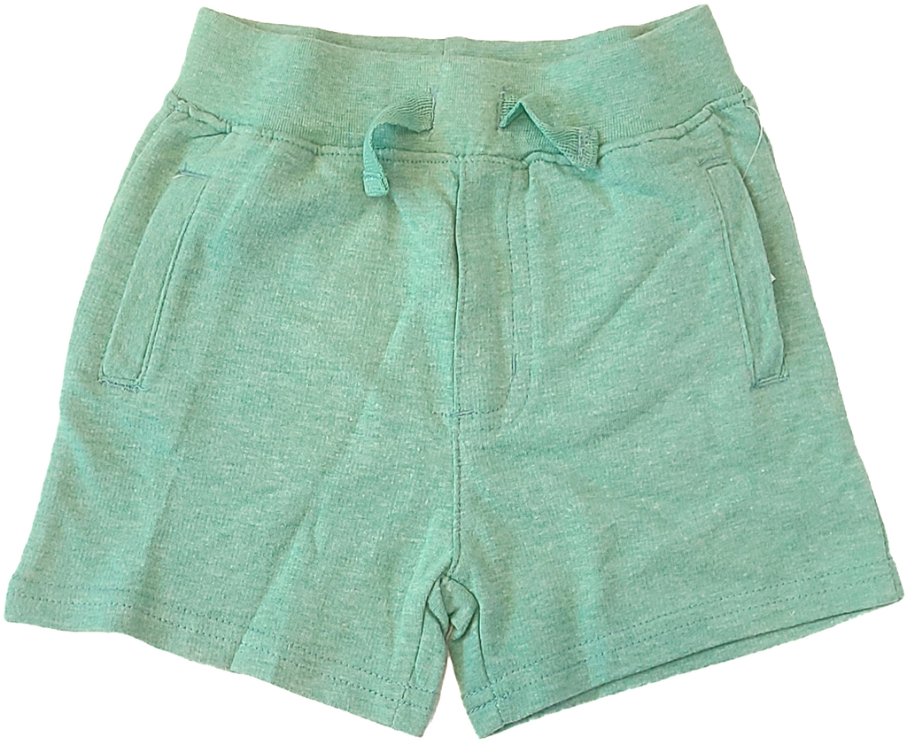 UNISEX Toddler and Mini French Terry Play Shorts w/Pockets, Palm Green