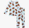 Posh Peanut Bamboo L/S 2PC Kids PJs - Field Day Football