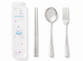 Sanrio Stainless Steel Utensils:  Chopsticks, Spoon, Fork w/Travel Case, Cinnamaroll