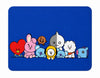 BT21 Mouse Pad - The Entire Crew, Royal Blue (Large 12"x10")