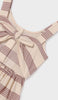 6957 Mayoral Tween/Teen Girls Striped Pique Dress, Peek-a-Boo Back - Terracota