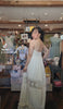 Women's Crochet and Lace Detail Tassel Tie Maxi Dress - Natural Shell