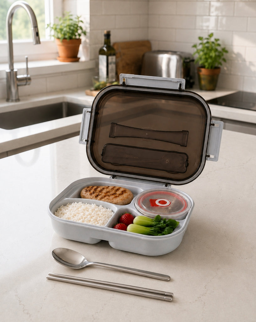 Bento Lunch Box, 6 PC Set, Sky Blue