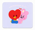 BT21 Mouse Pad - Tata and Cooky, Light Lavender (Medium, 9"w x 8"t)