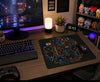BT21 Mouse Pad - The Entire Crew Neon, Black (Large 12"x10")