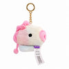 BT21 Rainbow Plush Faux Fur ~3" Backpack Bag Clip Charm, Baby Mang Pony
