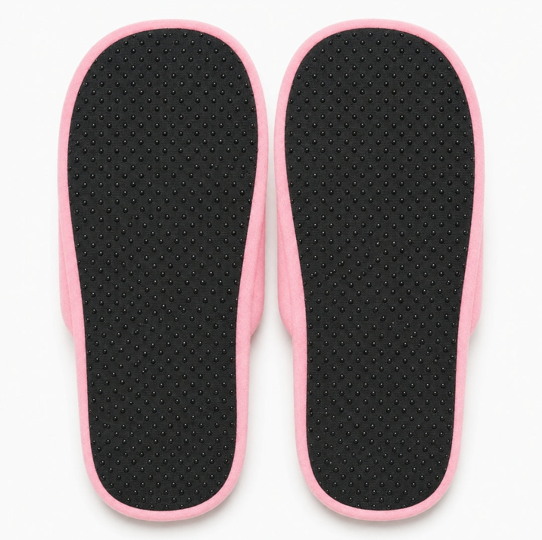 BT21 Plush Indoor House Slippers, Closed Toed - Pink Cooky