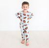 Posh Peanut Bamboo L/S 2PC Kids PJs - Field Day Football