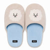 BT21 Plush Indoor House Slippers, Closed Toed - Light Grey RJ