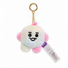 BT21 Rainbow Plush Faux Fur ~3" Backpack Bag Clip Charm, Baby Shooky Cookie