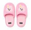 BT21 Plush Indoor House Slippers, Closed Toed - Pink Cooky