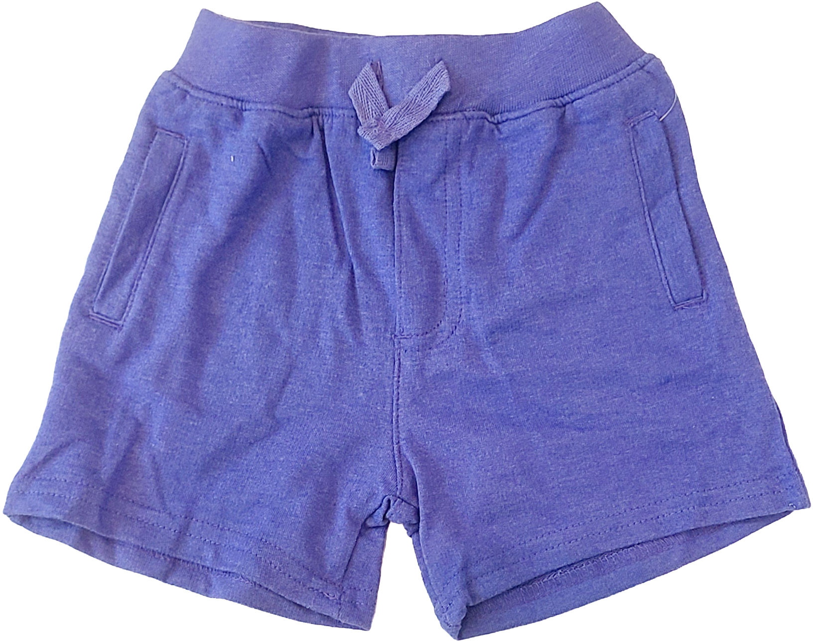 UNISEX Toddler and Mini French Terry Play Shorts w/Pockets, Purple Blue