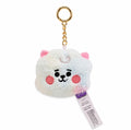 BT21 Rainbow Plush Faux Fur ~3" Backpack Bag Clip Charm, Baby RJ Alpaca