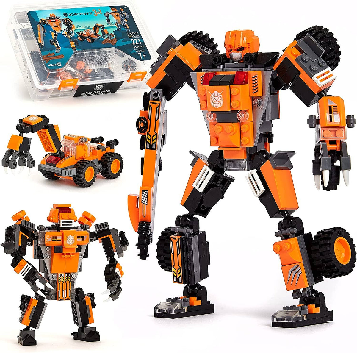 3-in-1 robot building block set, Tangryp, front view